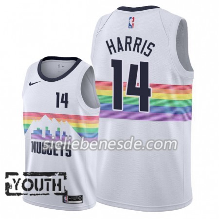 Kinder NBA Denver Nuggets Trikot Gary Harris 14 2018-19 Nike City Edition Weiß Swingman